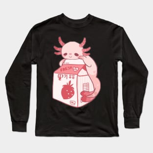 Cute Snaxolotl Kawaii Axolotl - Kawaii Cottagecore Aesthetic Long Sleeve T-Shirt